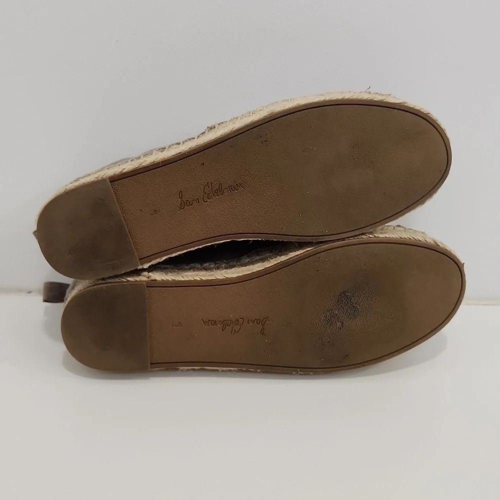 Sam Edelman Carrin Women's 9M Gray Suede Espadrille Platform Slip On Shoes EUC